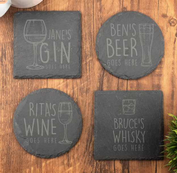 Slate Coaster (Personalized) 01