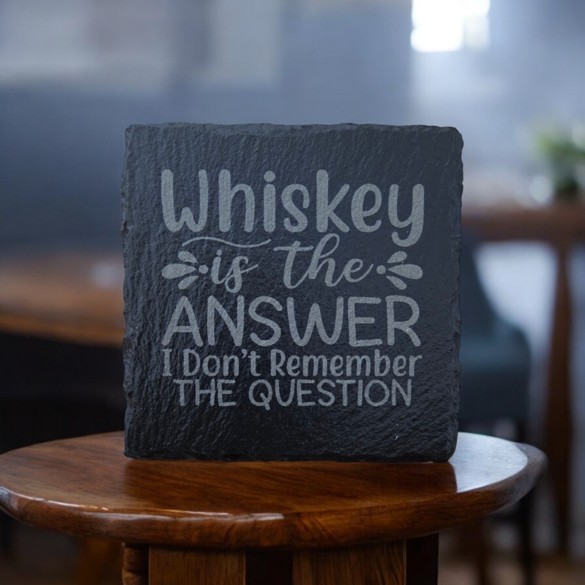 Slate Coaster, Alcohol Theme -Funny