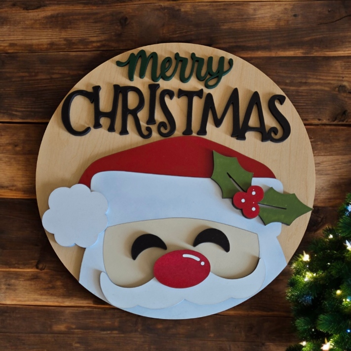 Santa "Merry Christmas" Sign