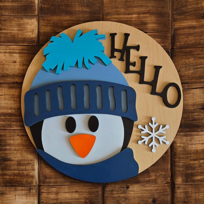 Penguin "Hello" Sign