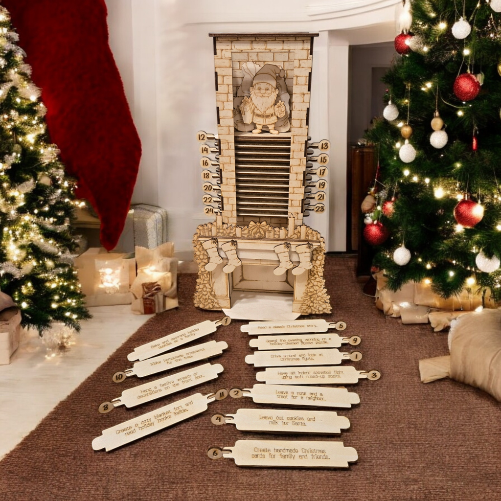 Santa Fireplace Advent Calendar