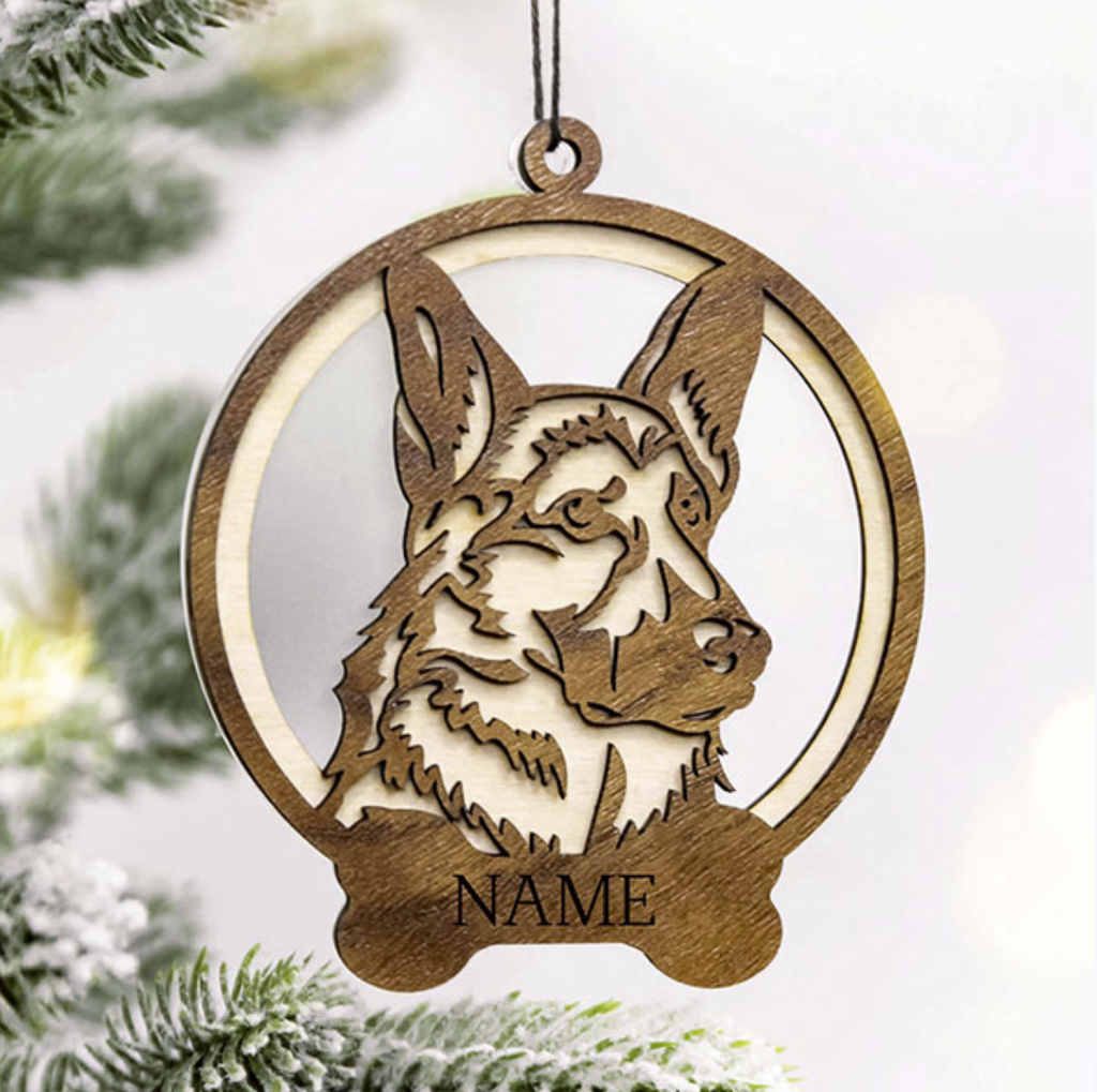 Personalized German Shepherd Ornament