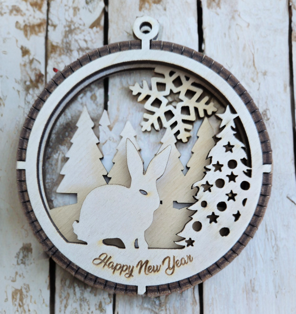 Bunny by the Tree, Ornament