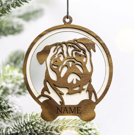 Personalized Pug Ornament