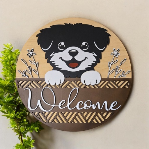 Puppy "Welcome" Sign