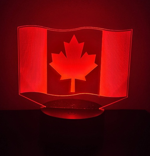 [CNDFLG-ACR-KIT] Canada Flag Acrylic Nightlight Kit